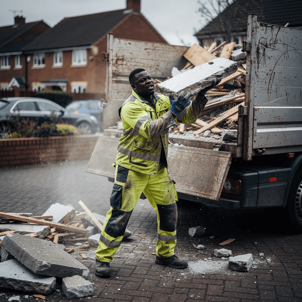 EKP11 waste management professional at work in Yorkshire